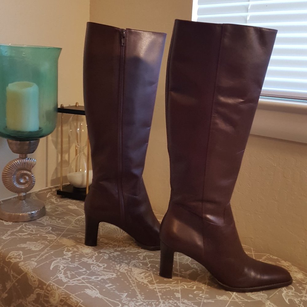 Ralph Lauren Knee-High Deedra Leather Boots